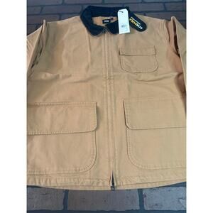 Levi's Tan Zipper Jacket with Corduroy Collar ~Never Worn~ L